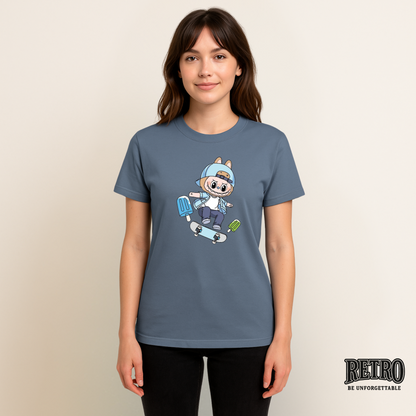 Smoke Blue Labubu T-Shirt India